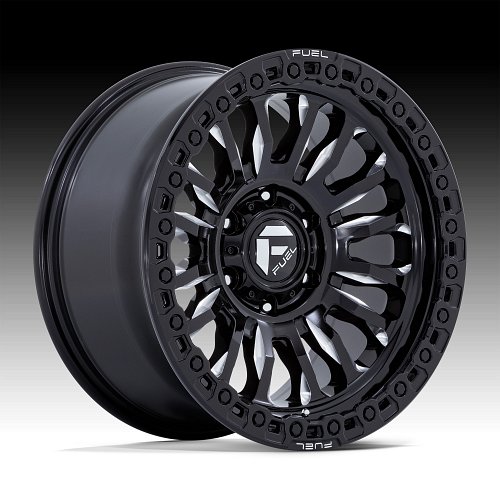 Fuel Rincon FC857 Gloss Black Milled Custom Truck Wheels 1